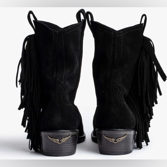 ZADIG & VOLTAIRE Pilar High Suede Leather Ankle Boots - Picture 4 of 10